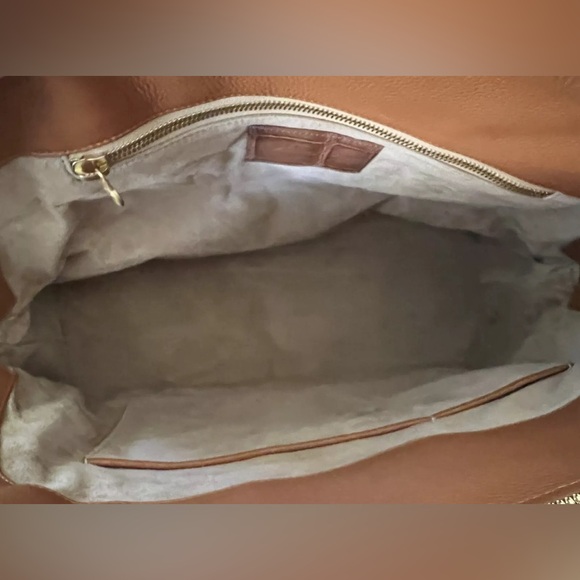 AMBROSI ABRIANNA Large Ostrich Snakeskin Crocodile Tote Bag Handbag - Picture 7 of 12